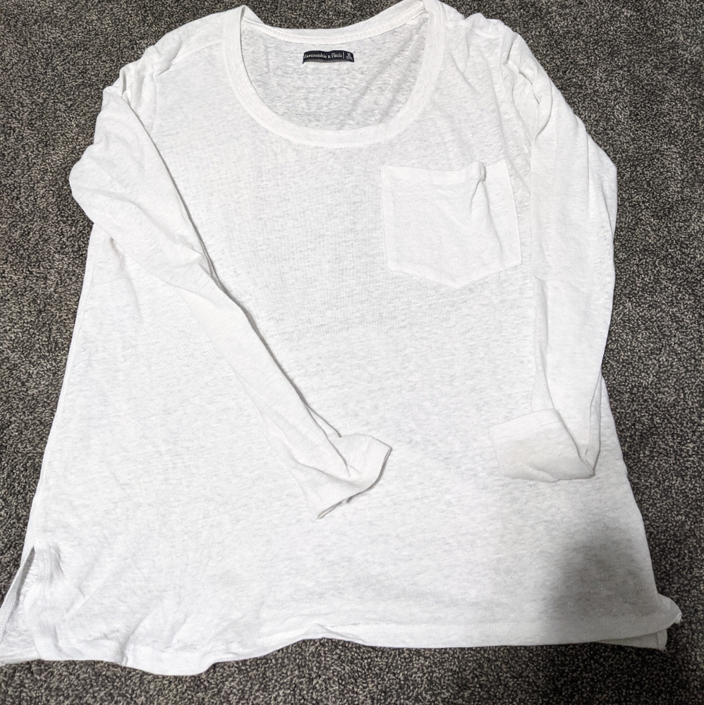 Abercrombie white long sleeve
